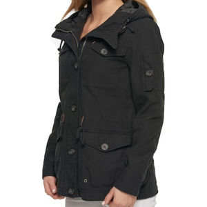 Levi's Cotton Four Pocket Hooded Military Jacket